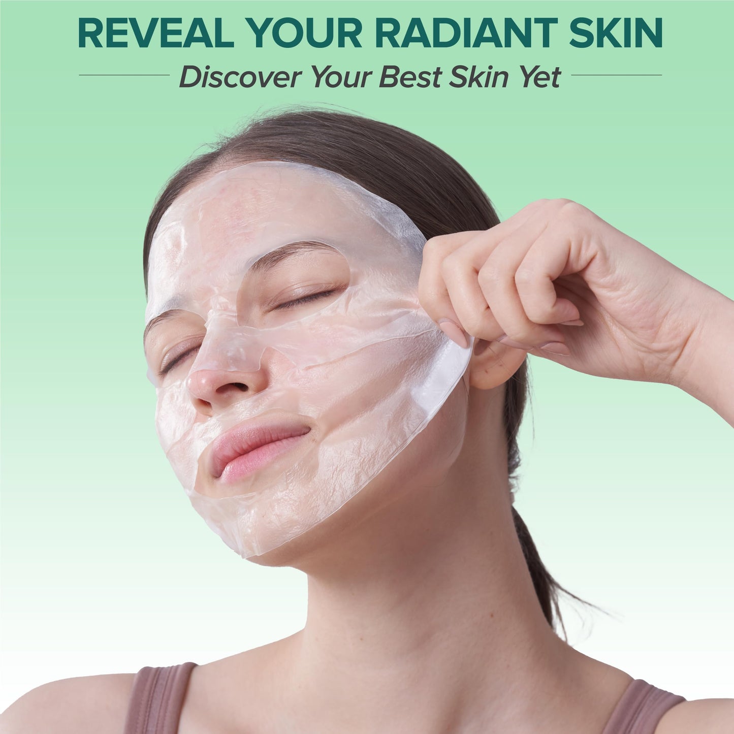 Flawlx - Bio-Collagen Real Deep Face Mask, Hydrating Overnight Hydrogel Mask, Pore Minimizing, Elasticity Boosting, With Natural Ingredients Facial Mask 45g (5-Pack) | TikTok Trend Items