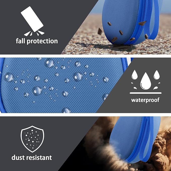 co2CREA Hard Case for SHOKZ New OpenRun Pro 2/1/Mini, OpenRun Standard/Mini, OpenMove, OpenSwim Pro, OpenSwim, Compatible with All SHOKZ Open-Ear Bone Conduction Sport Headphones, Blue Case