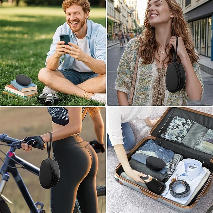 co2CREA Hard Case for SHOKZ New OpenRun Pro 2/1/Mini, OpenRun Standard/Mini, OpenMove, OpenSwim Pro, OpenSwim, Compatible with All SHOKZ Open-Ear Bone Conduction Sport Headphones, Black Case