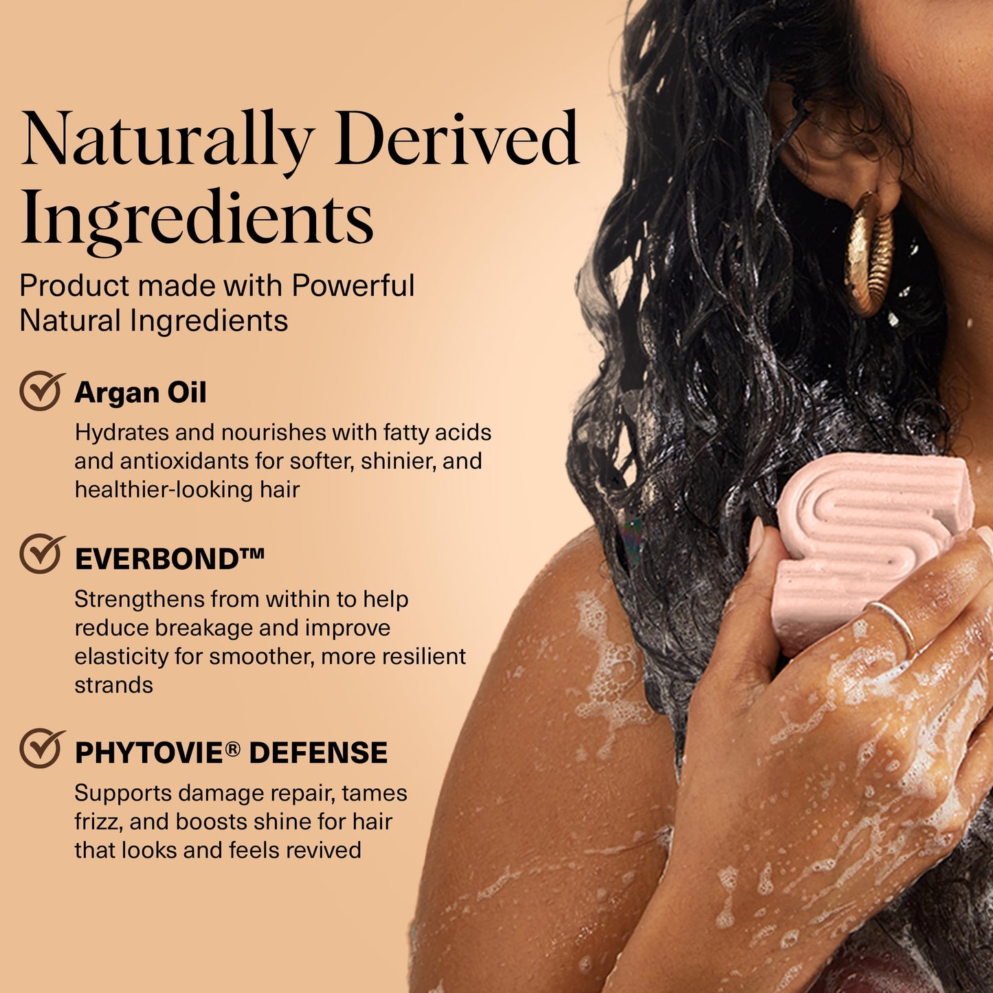 Kitsch Argan Oil Shampoo Bar - Repairing Solid Hair Shampoo for Women and Men - Strengthening, Moisturizing Hair Care - Silicone, Paraben & Sulfate Free, Vegan, Made in USA - 3.2 oz