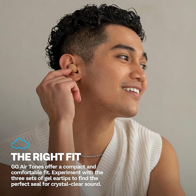 JLab Go Air Pop+ Tones True Wireless Earbuds, in Ear Headphones, Bluetooth Earphones, 35H Playtime Ear Buds, Bluetooth Earbuds with Microphone, USB-C Charging Case, Dual Connect, EQ3 Sound, (728 N)