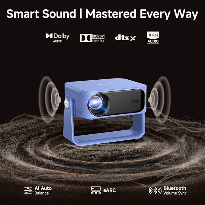 4K Outdoor Projector with Wifi and Bluetooth