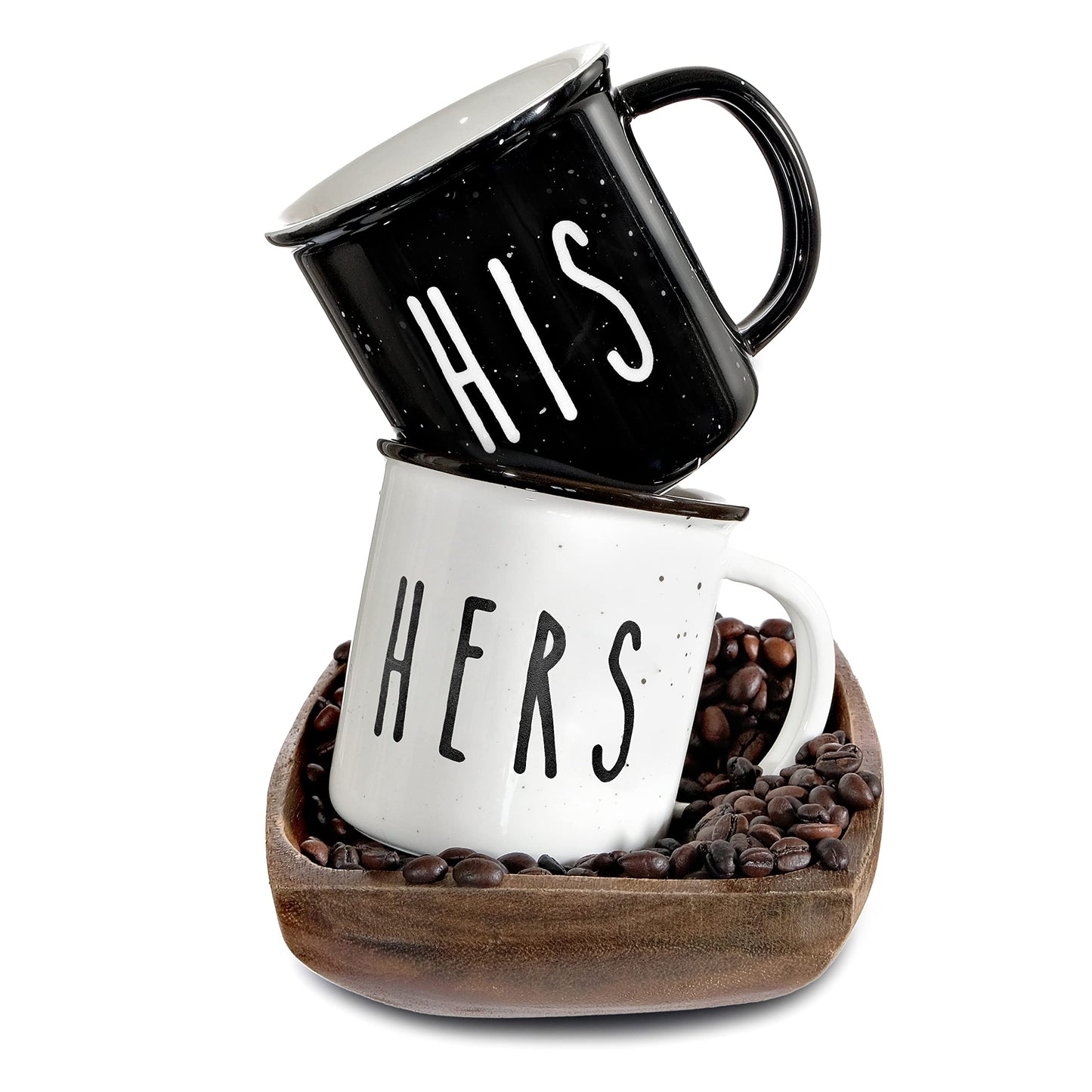 His And Hers Mugs Set Of 2 Coffee Mug 11 Ounce, Cute Matching Coffee Mug Couples for Anniversary, Engagement Him Her Gift