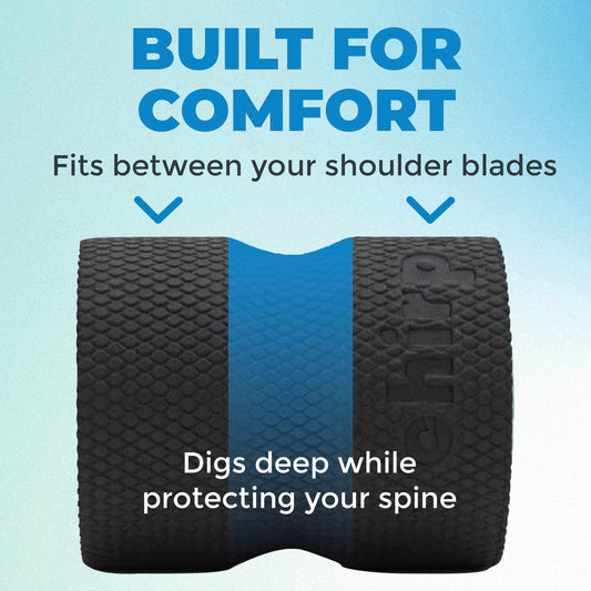Chirp Wheel Foam Roller – Targeted Back & Neck Relief, Lumbar Spine Stretcher, Spinal Decompression Back Stretcher, Massage Roller with Density Foam for Physical Therapy, Supports 500lbs, 4-Inch Mint