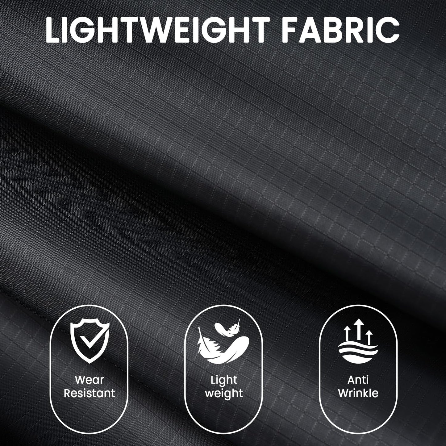 BAGAIL 6 Set Ultralight Compression Packing Cubes Packing Organizer for Travel Accessories Luggage Suitcase Backpack(70D FullMesh Jet Black)