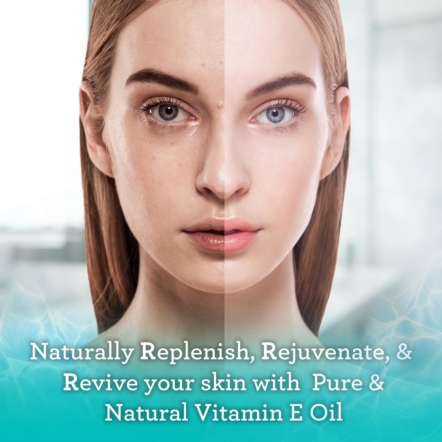 GuruNanda Vitamin E Oil, 2 Fl Oz Pure & Natural, 15,000 IU per Bottle, for Skin, Hair, Face, Nails & Scars, With Coconut Oil to Help Nourish & Moisture, Non-GMO & Vegan