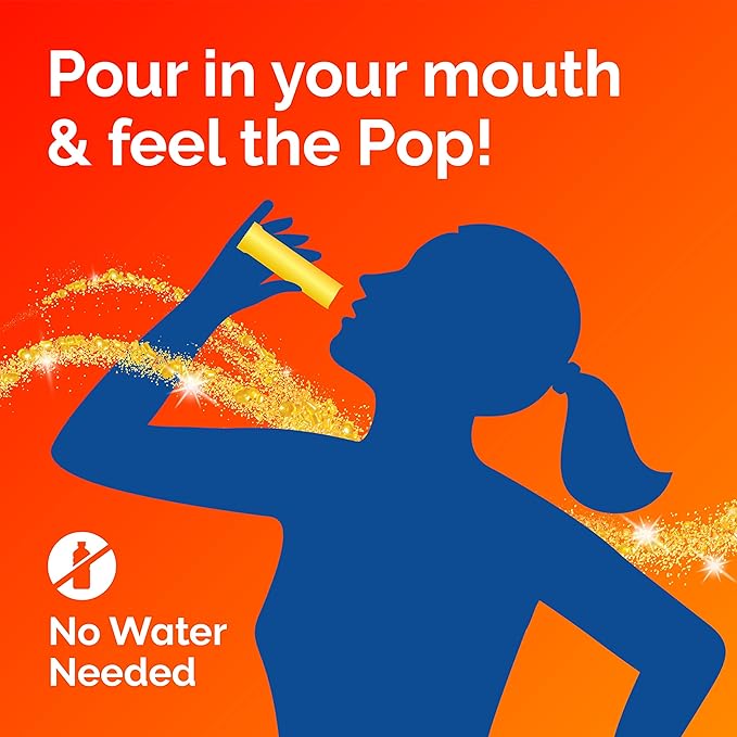 Emergen-C Crystals, On-the-Go Emergen-C Immune Support Supplement with Vitamin C, B Vitamins, Zinc and Manganese, Orange Vitality - 56 Stick Packs