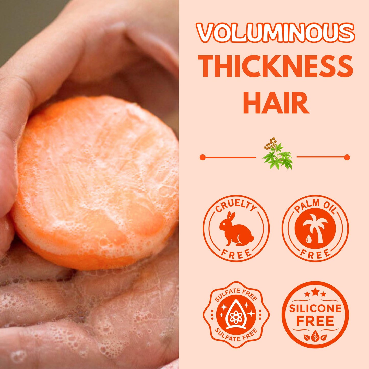 PureRootss Castor Oil Shampoo and Conditioner Bar Set 3 - Hair Growth, Regrowth, Anti Hair Loss- Natural Solid Shampoo Soap Bars Set for Women with Straight, Curly Hair for Thinning, Thickening