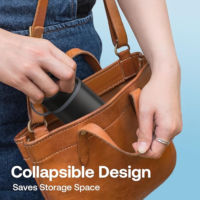 Bitvae P1 Water Dental Flosser, Travel Water Teeth Picks, Cordless Mini Water Cleaner Picks with Telescopic Water Tank, IPX7 Waterproof Flossing Cleaning Picks, Brace & Sensitive Teeth Care, Black