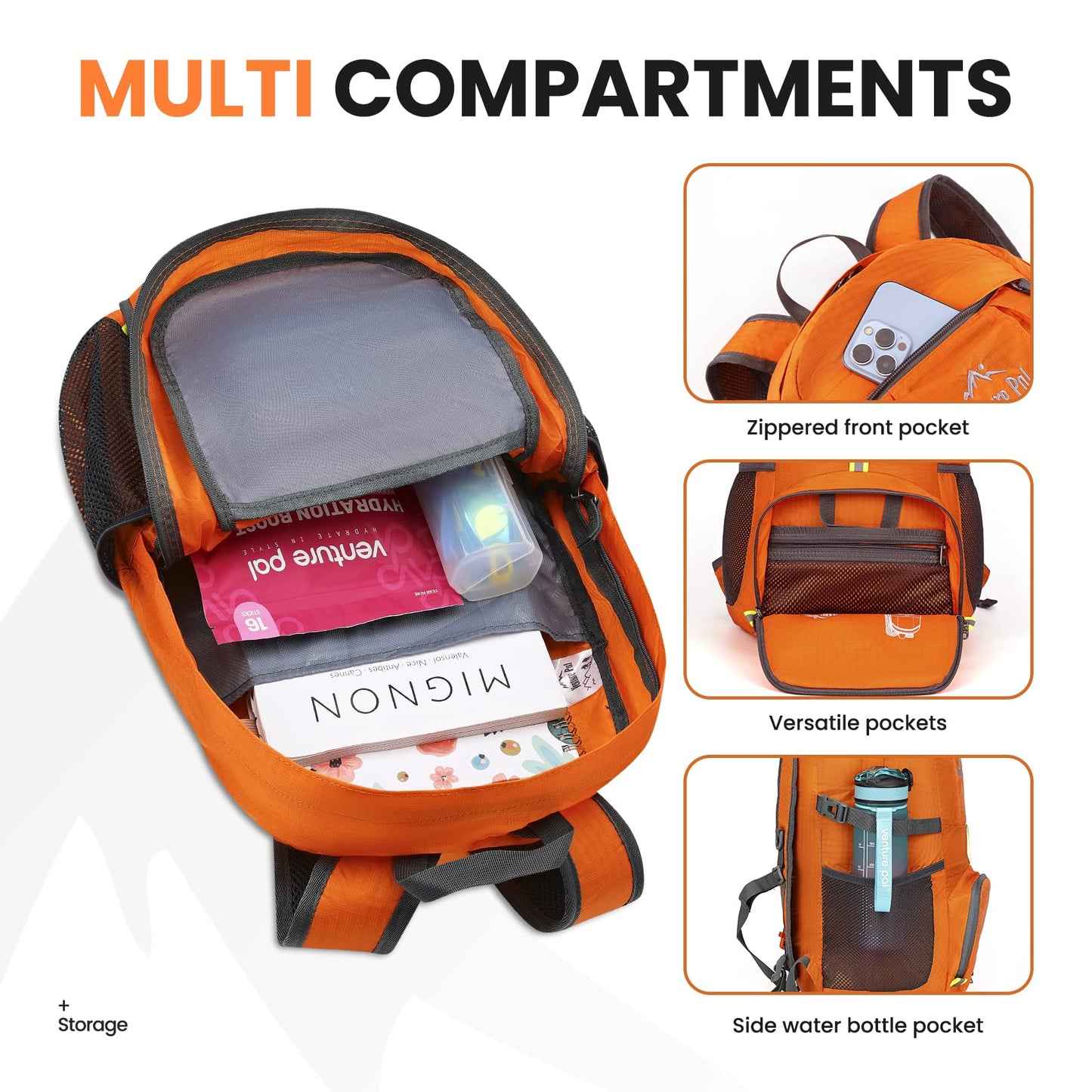 Venture Pal 35L Ultralight Lightweight Packable Foldable Travel Camping Hiking Outdoor Sports Backpack Daypack