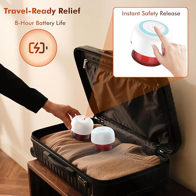 2 Pack Smart Cupping Therapy Massager, 5-in-1 Cupping Therapy Set for Pain Relief, Knots, Aches, Muscle Soreness, Electric Cupping kit for Massage Therapy with Remote Control