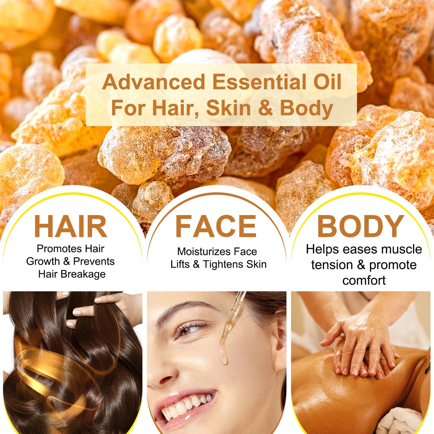 2 Pack Frankincense Resin Oil for Face, Reduces Fine Lines & Wrinkles, Soothes Irritated Skin, Face Anti-Aging Anti-Wrinkles Hydrates Frankincense Essential Oil for Wrinkle