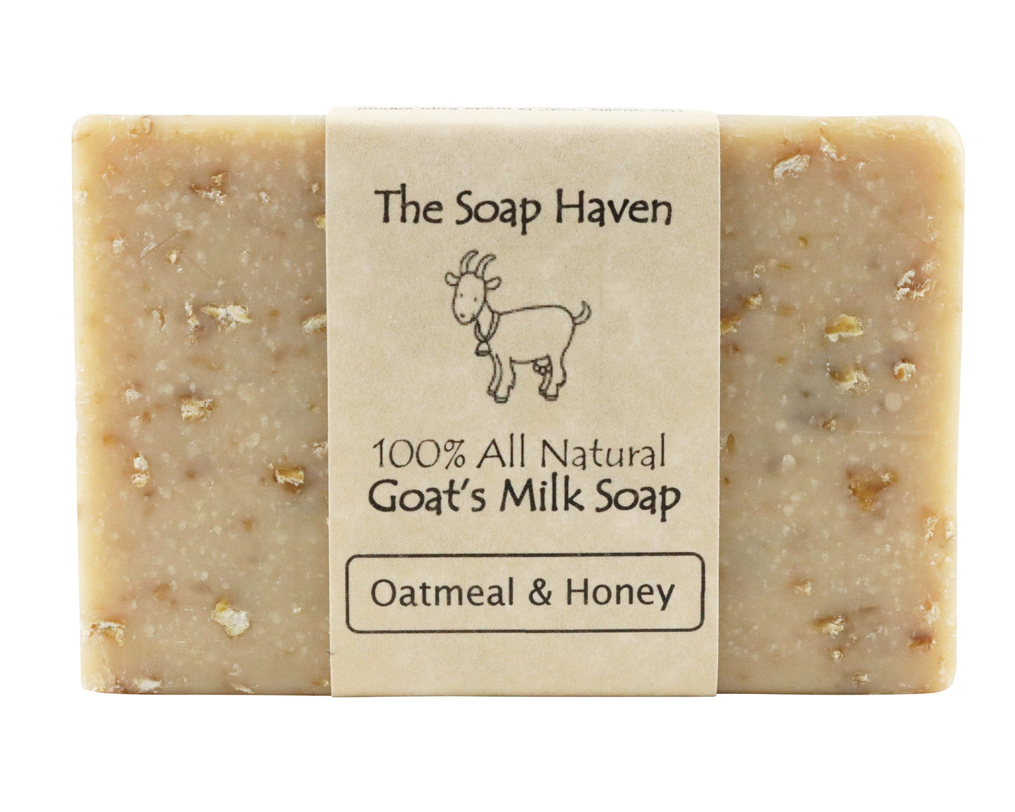 Oatmeal Soap - 4 Oatmeal & Honey Goat Milk Soap Bars, Handmade in USA, All Natural, Unscented, SLS Free, No Parabens