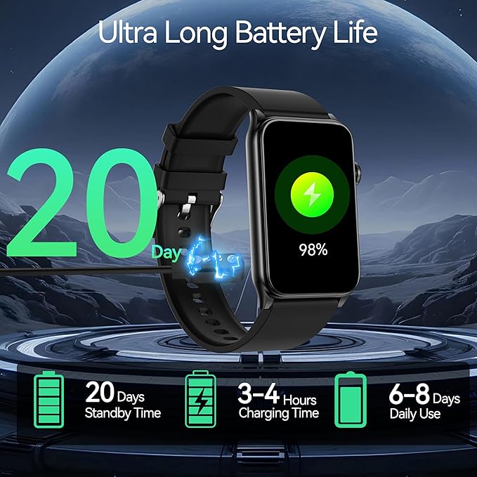 KPEP Health Fitness Watch with LED Flashlight, 24/7 Stress/Blood Pressure/SpO2/Heart Rate/Sleep Monitor, 100+ Sport Modes Calorie Counter Pedometer IP68 Waterproof Fitness Tracker for Men Women, Pink