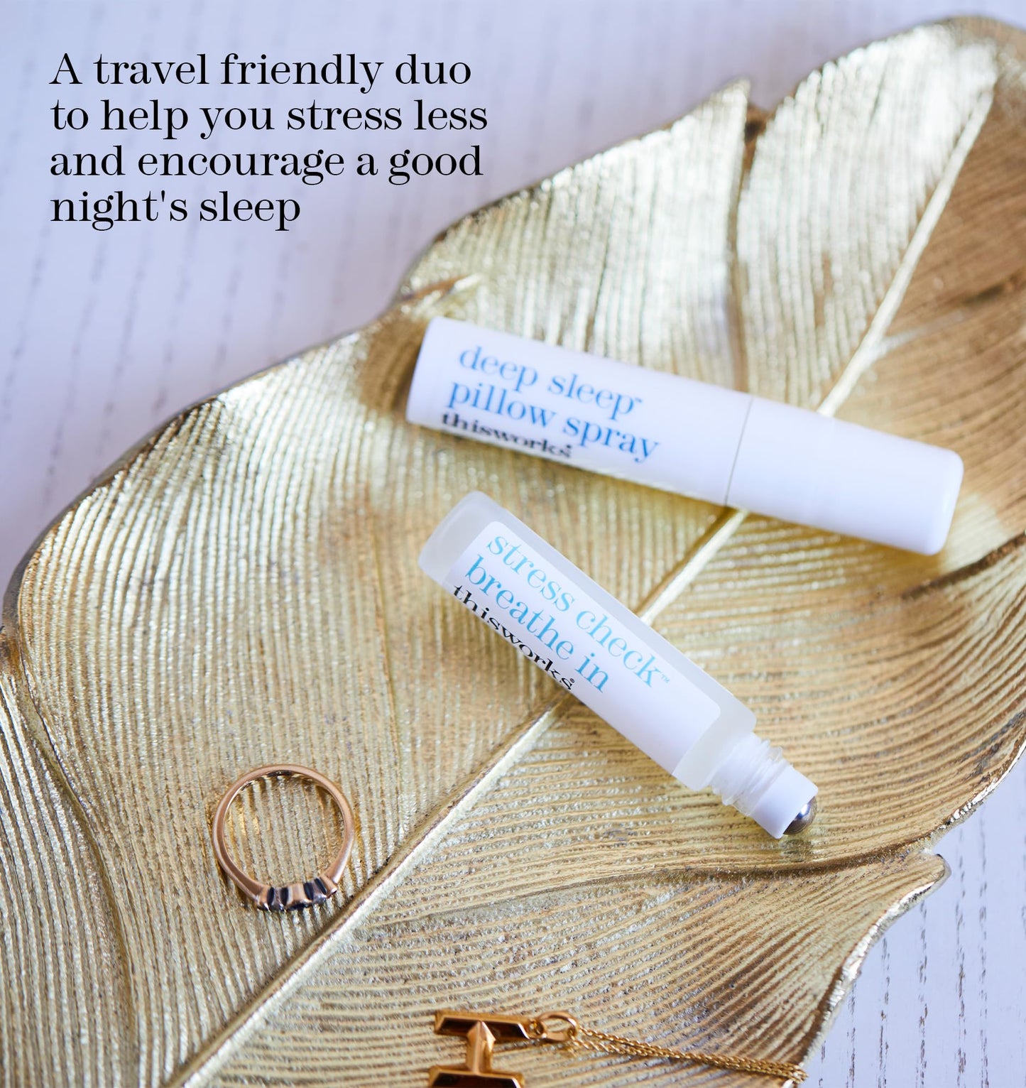 thisworks Choose Sleep Travel Kit, The Deep Sleep Pillow Mini Spray and Aromatherapeutic Roller Ball Infused with Eucalyptus, Frankincense & Lavender Essential Oils, 2x5ml