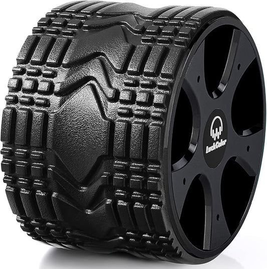 Back Roller, Back Wheel Targeted Back Pain Relief, Yoga Wheel Muscle Massage, Foam Roller for Trigger Point Therapy Physical, Stretching & Exercise, 880lbs Capacity, 10 Inch (Black+Black)