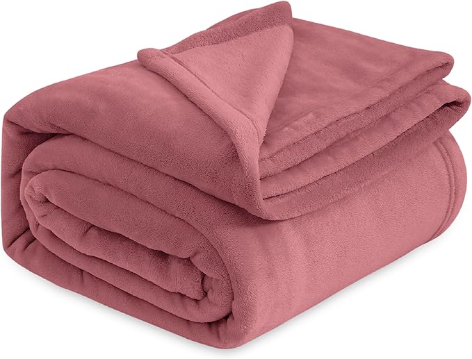 Bedsure GentleSoft Fleece King Size Blankets for Bed Rose Pink - Soft Lightweight Plush Cozy Fuzzy Luxury Microfiber, 108x90 inches