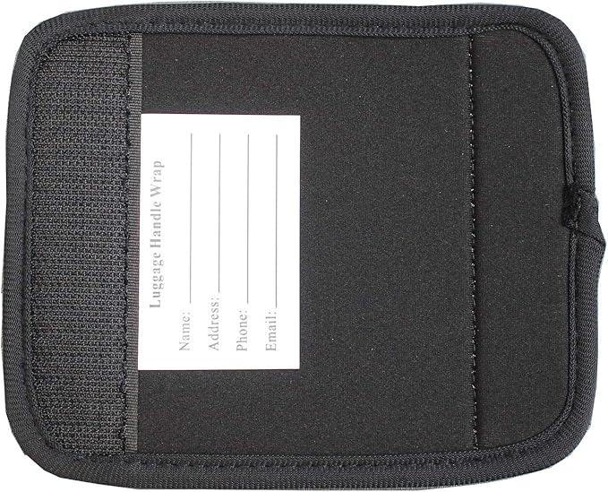 5 Pack Neoprene Luggage Handle Wraps for Suitcase Travel Luggage Tags/Identifiers/Marker/Grips (2.0 Version) (Orange)