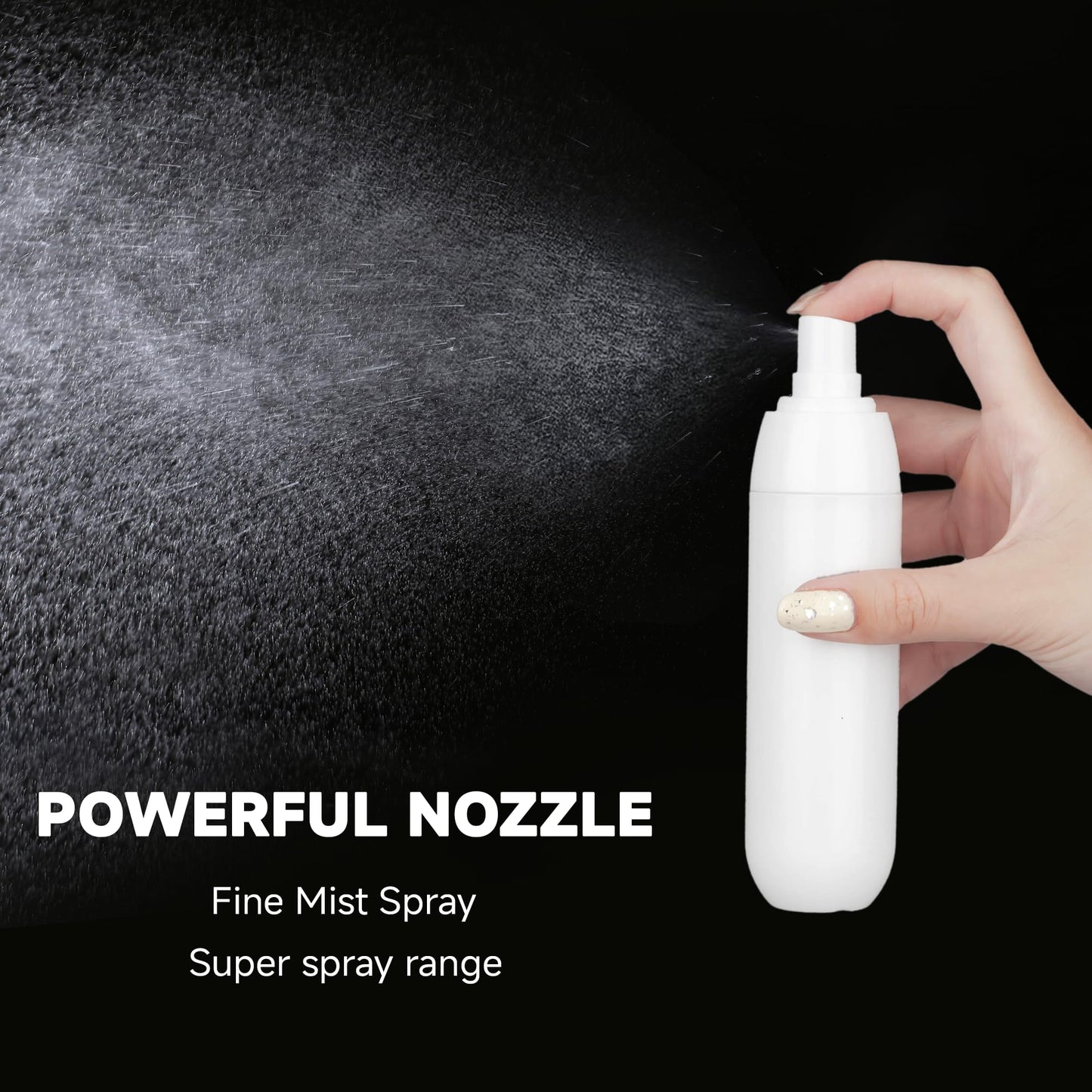 Small Spray Bottle, Fine Mist Mini Spray Bottles 3.4oz, Empty Plastic Travel SIze Stylist Sprayers Leak Proof Refillable Containers, for Toners Face Hair Perfume Skincare Cosmetics (White, 3Pcs)