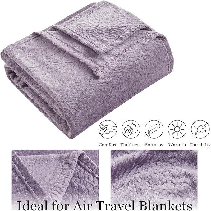 Commollis 2-in-1 Travel Blanket & Pillow for Airplane, Car, Train - Warm Compact Flight Blanket with Luggage Strap & Backpack Clip, Machine Washable, All-Season Use