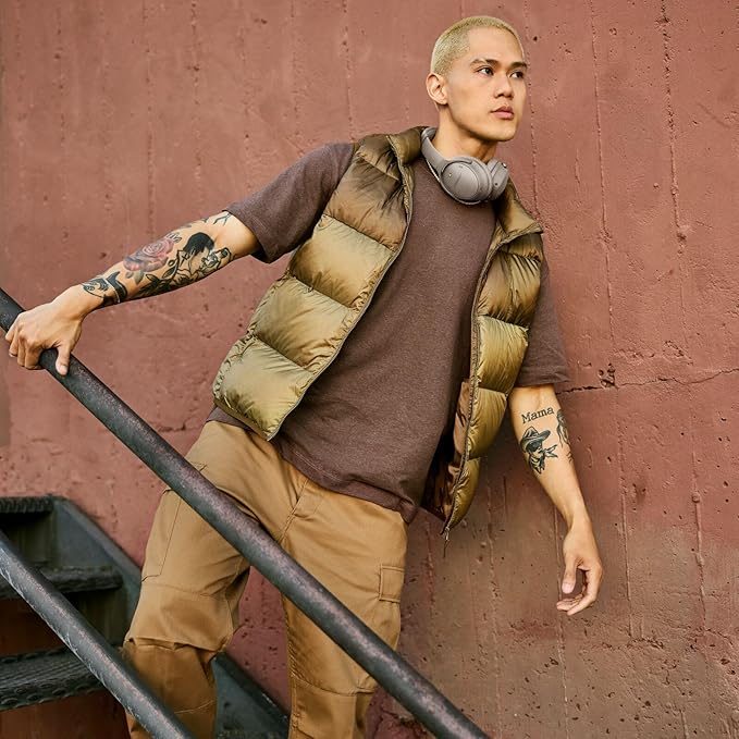 Bose QuietComfort Bluetooth Headphones, Wireless Headphones with Active Over Ear Noise Cancelling and Mic, Deep Bass, Up to 24 Hours of Playtime, Sandstone