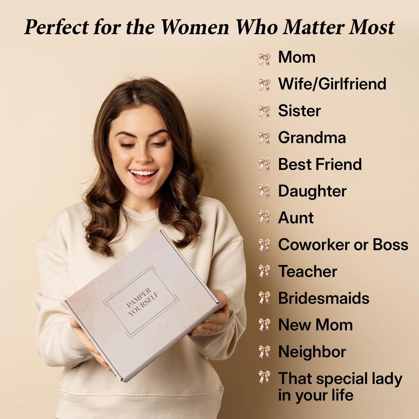 INFUSÉ 10-Piece Spa Gift Box for Women | Self-Care Set with Eye Mask, Loofa,Bath Bombs,Face Masks,Bubble Bath, Lotion, Body Wash & Bath Salt | Gift for Mom, Grandma, Wife, Bridesmaid or Loved Ones