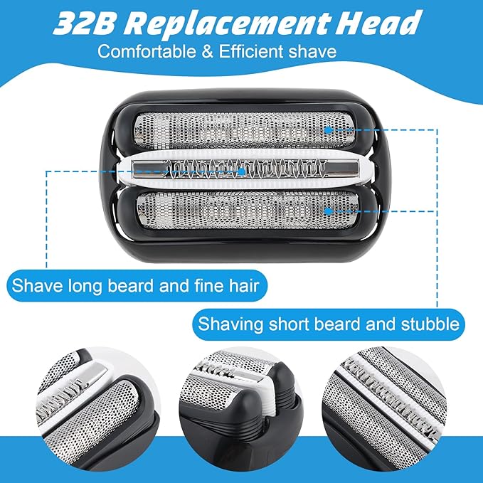 32B Shaver Replacement head Compatible with Braun 30 series shaver 301S, 310S,