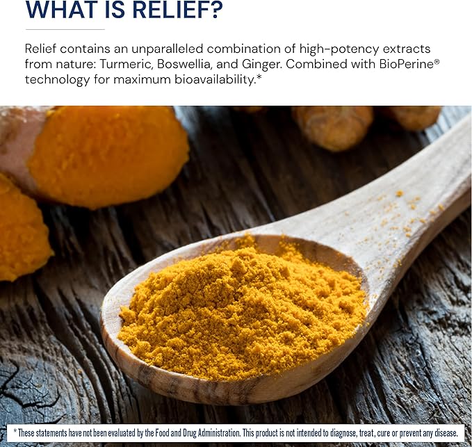 BodyHealth Inflam Relief, Joint Supplement, Relief for Back, Knees, Hands, with Turmeric, Boswellia, Ginger, All Natural, Non-GMO, Gluten Free (90 Capsules)