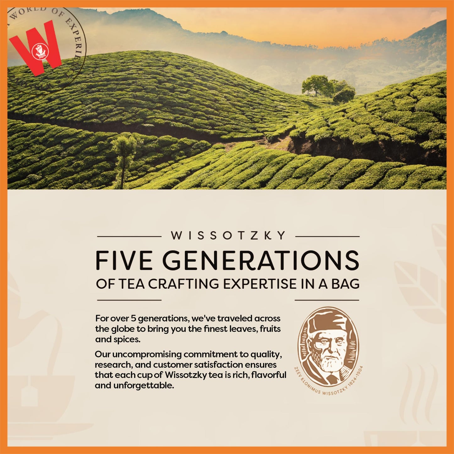 Wissotzky Herbal Variety Pack Tea Assortment, 18 Tea Bags | Caffeine Free | Herbal Tea Sampler