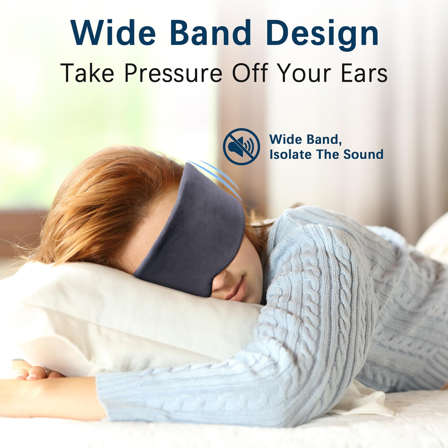 Sysrion Sleep Eye Mask - Ultra Soft Comfortable Sleeping Mask for for Home Sleep Travel Shift Work, Nose Pad Designed Light Blocking Eye Blinder, Fully Adjustable Strap and Skin Friendly