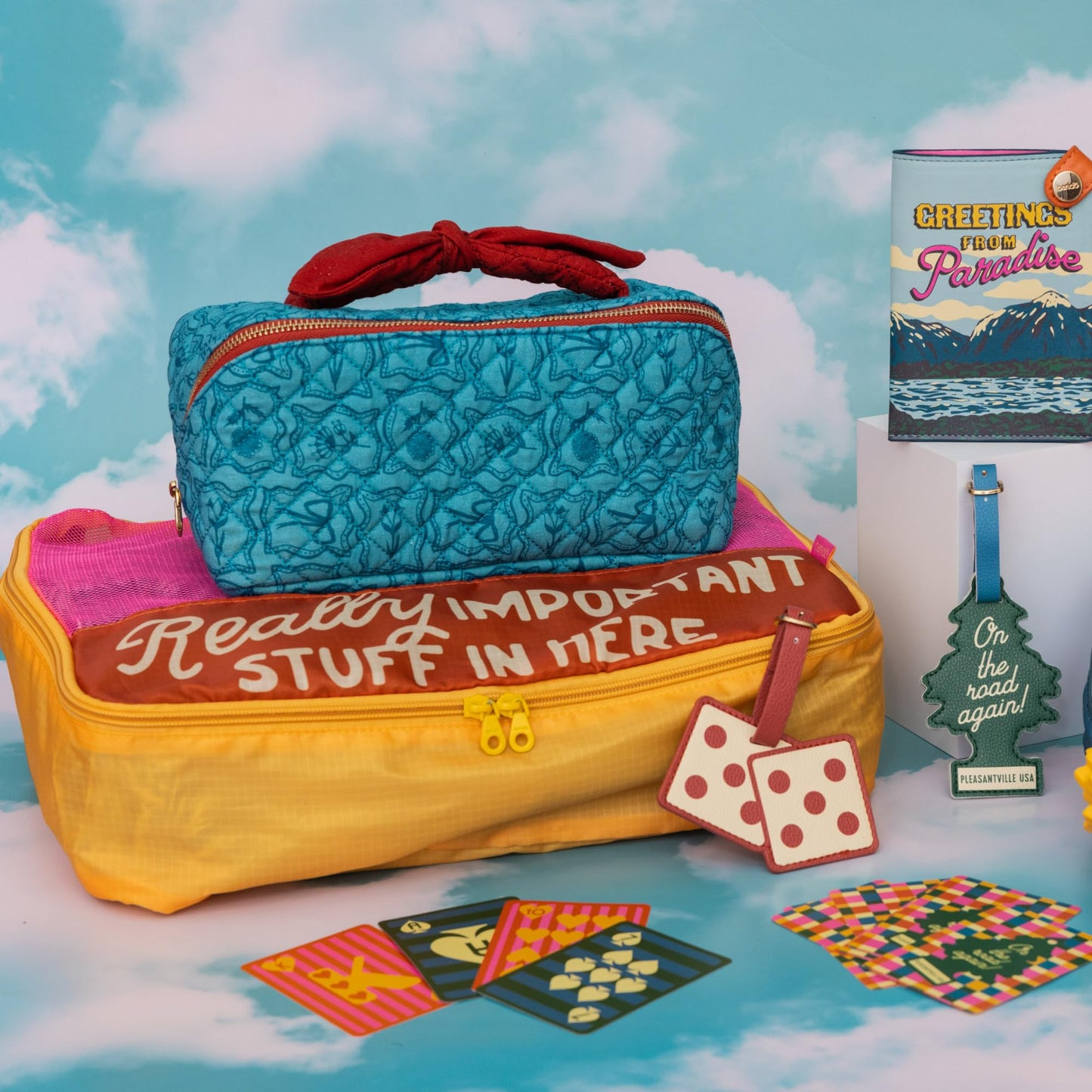 ban.do Getaway Polyester and Mesh Packing Cube Set, Includes 4 Soft Luggage Organizers in Various Sizes (Really Important Stuff)