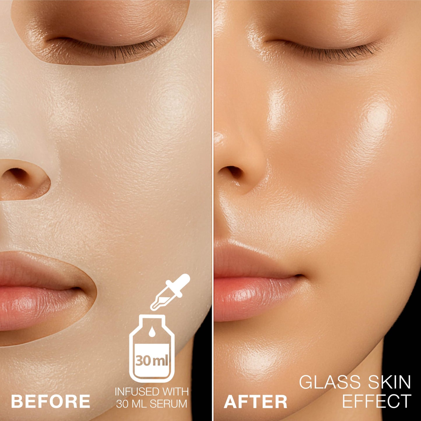 STARSKIN Red Carpet Ready Bio-Cellulose Face Mask – 4 Pack (40 g Each), Instant Hydration & Glass-Skin Glow, Coconut-Fermented Fiber, K-Beauty