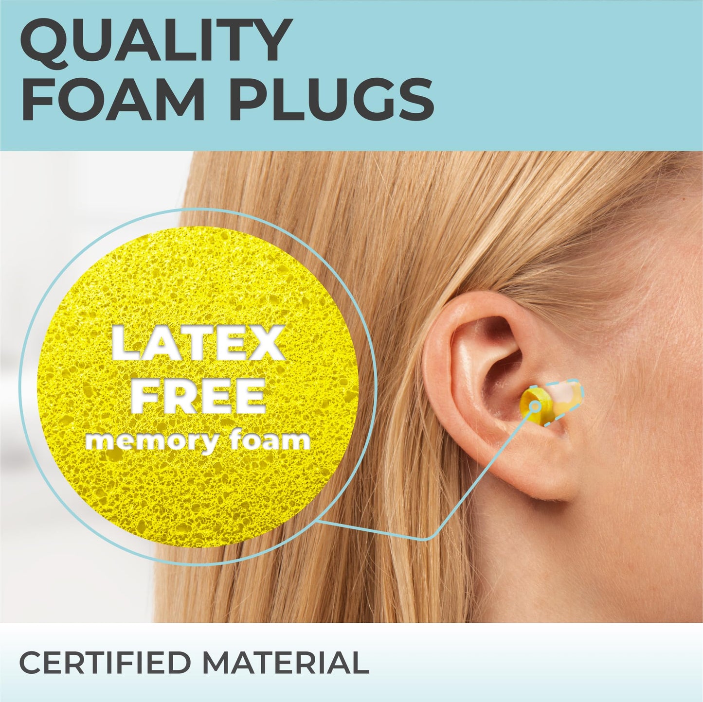 Peace&Quiet PQ Small Ear Plugs for Sleeping - 40 Earplugs for Sleep, Snoring, Small Ear Canals, Noise Cancelling 32 dB, Sound Blocking, for Women and Men