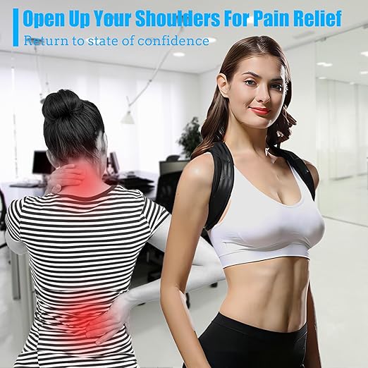 Back Brace Posture Corrector for Men and Women - Invisible & Mesh Breathable Upper Back Brace - Adjustable Back Straightener - Relieve Shoulder, Neck & Back Pain, L(38-48inch) 1PCS