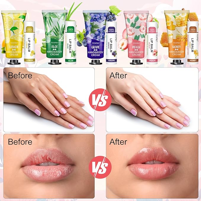 80 Sets Bulk Hand Cream and Bulk Lip Balm Gifts, Bridesmaid Gifts, Baby Shower Party Favors and Bridal Shower Gifts for Guests with Thank You Card Organza Bags, Thank You Gifts for Coworkers Women