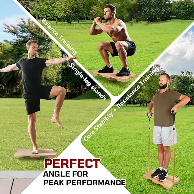 Betesine 3-in-1 Balance Board with Resistance Bands & Detachable Dome – Premium Rubberwood Balance Trainer for Core Strength, Stability, Yoga, and Full-Body Workouts – Non-Slip Surface for Home Gym
