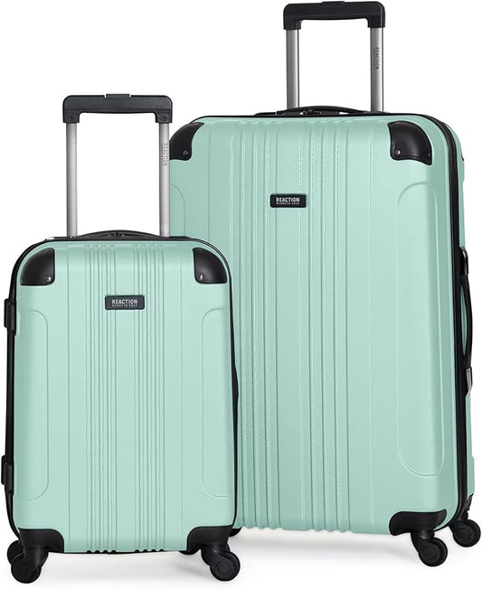 Kenneth Cole REACTION Out of Bounds Lightweight Hardshell 4-Wheel Spinner Luggage, Mint Blue, 2-Piece Set (20" & 28")