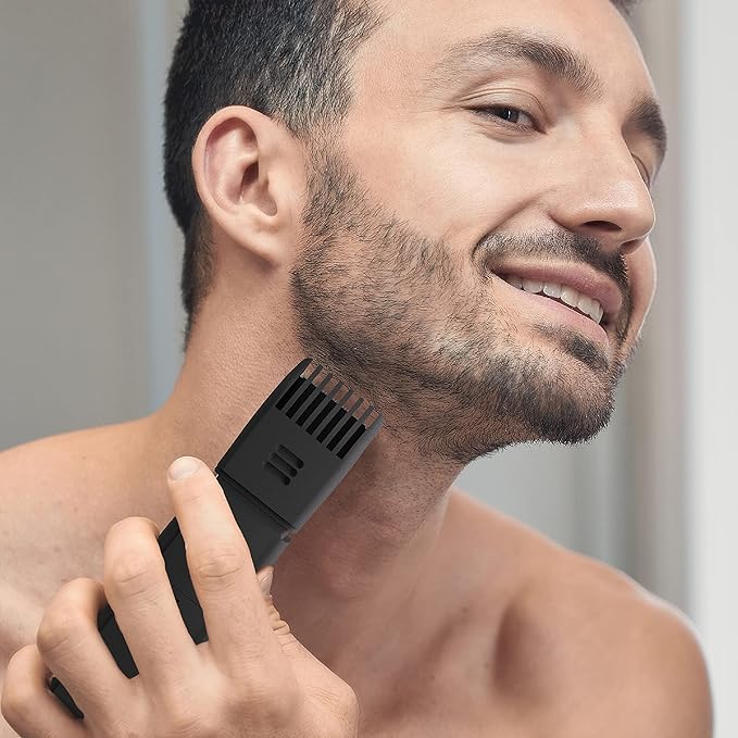 CHARGEWORX Groom Essentials All-in-One Hair and Beard Trimmer for Men - Face & Body Trimmer Kit with Precision Blades, Cordless, Battery-Operated