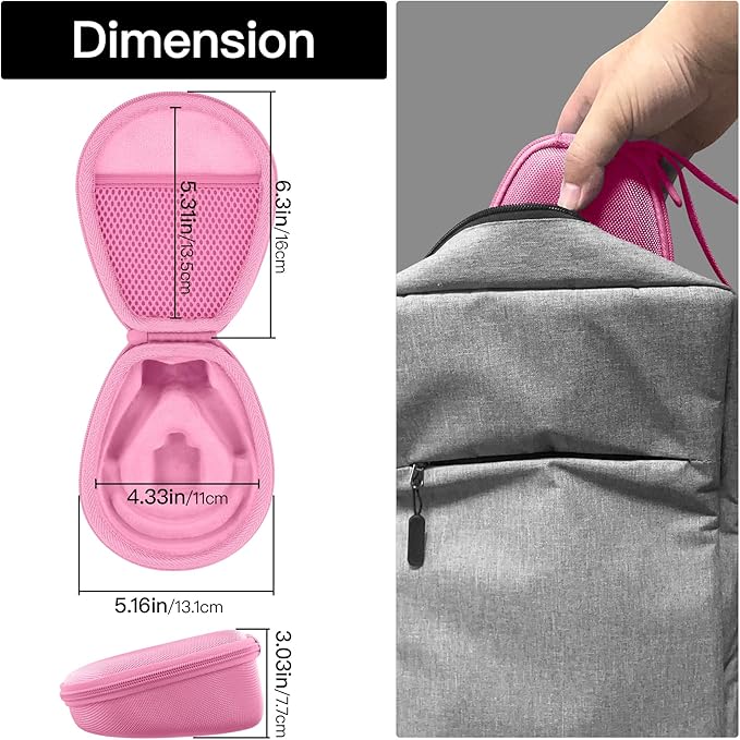 co2CREA Hard Case for SHOKZ New OpenRun Pro 2/1/Mini, OpenRun Standard/Mini, OpenMove, OpenSwim Pro, OpenSwim, Compatible with All SHOKZ Open-Ear Bone Conduction Sport Headphones, Pink Case