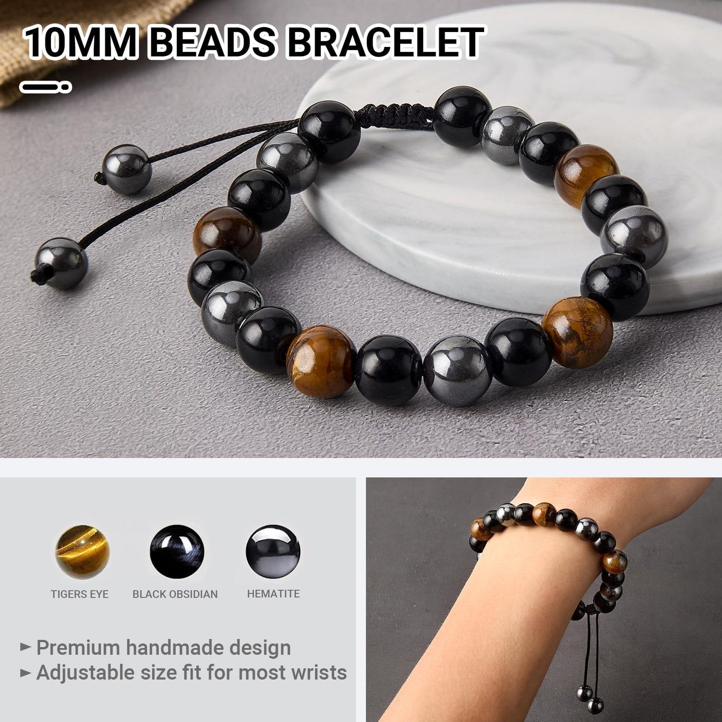 Birthday Gifts for Men,Man Premium Gifts Basket Ideas Set Men's Birthday Gift Box Thank You Gift with Ceramic Mug, Bracelet, Eye mask,Candle for Dad,Son,Boyfriend,Coworker Male Retirement Gifts