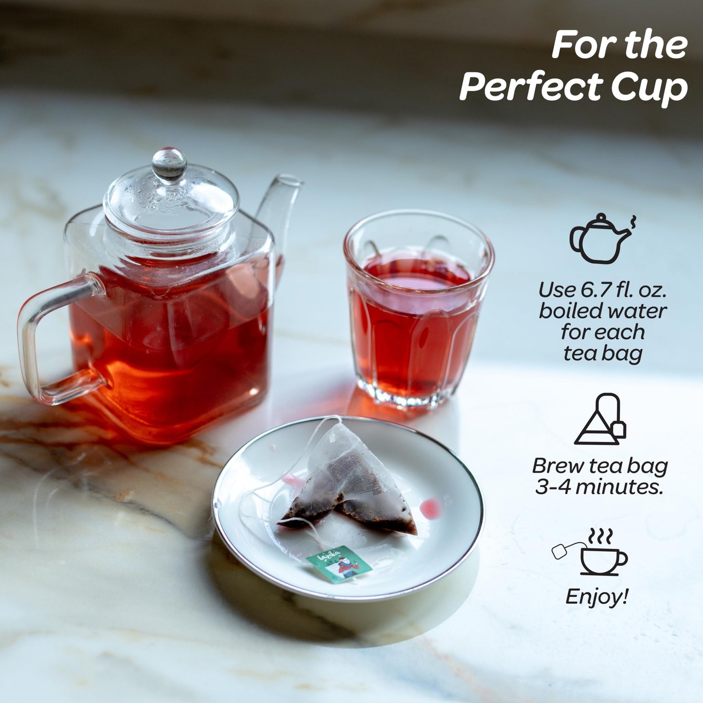 Lazika Tea Variety Pack with Lovely Presentation Box, Black, Green and Herbal Tea Sampler Gift Set, 10 Counts, Premium Collection with Pyramid Infuser Bag, Handcrafted