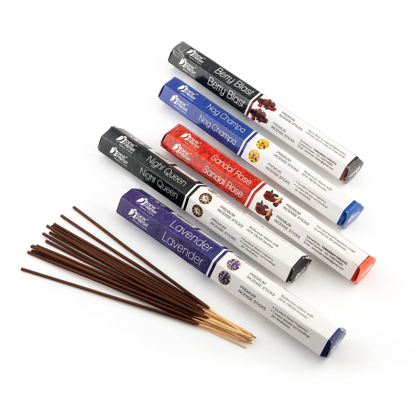 Dew Fresh Premium Hand-Rolled Aromatherapy Incense Sticks - Organic Fragrance for Relaxation and Meditation Pack of 5 (Relaxing)