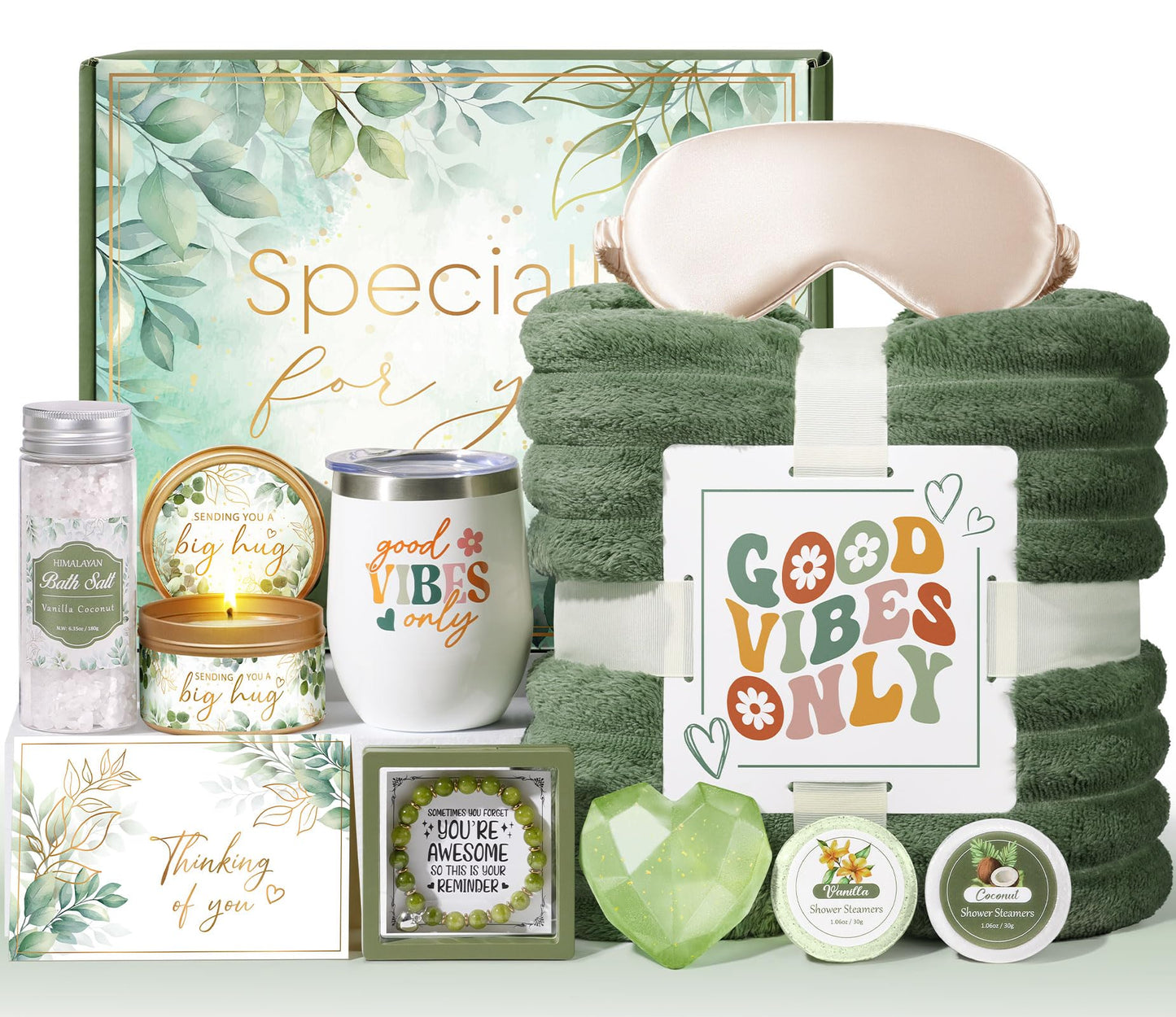 Birthday Gifts for Women Self Care Gifts, Relaxing Spa Gifts Baskets Get Well Soon Gifts Care Package for Women with Blanket, Unique Gifts Idea for Mom Mother Her Wife Girlfriend Best Friend Sister
