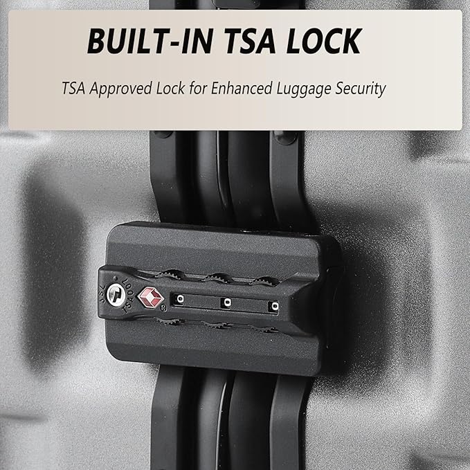 20 Inch Zipperless Carry On Luggage 22x14x9 Airline Approved With Spinner Wheels,Aluminium Frame Hard Shell Travel Suitcase with TSA Approved Cup Holder USB Port Holder for Women Men,Grey