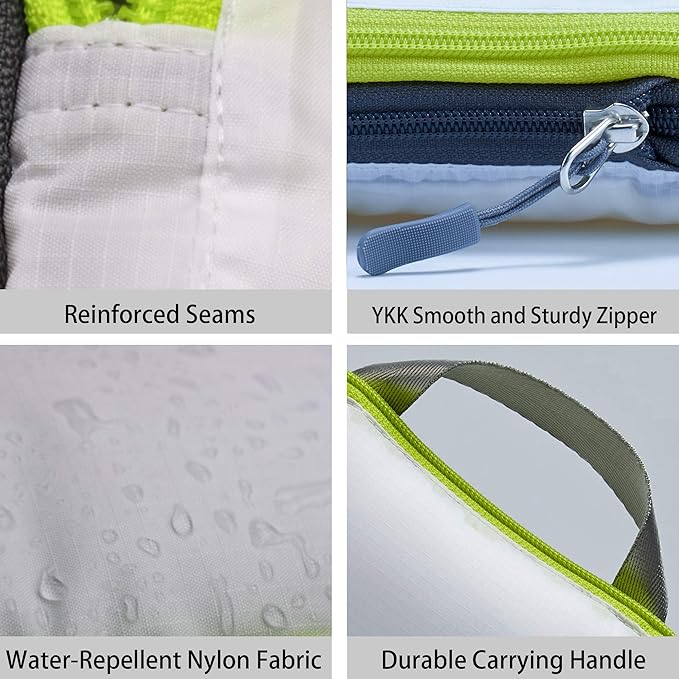 Cipway - 5 Set Compression Packing Cubes for Travel, Ultralight Packing Organizers for Luggage Suitcase & Backpack (White), L