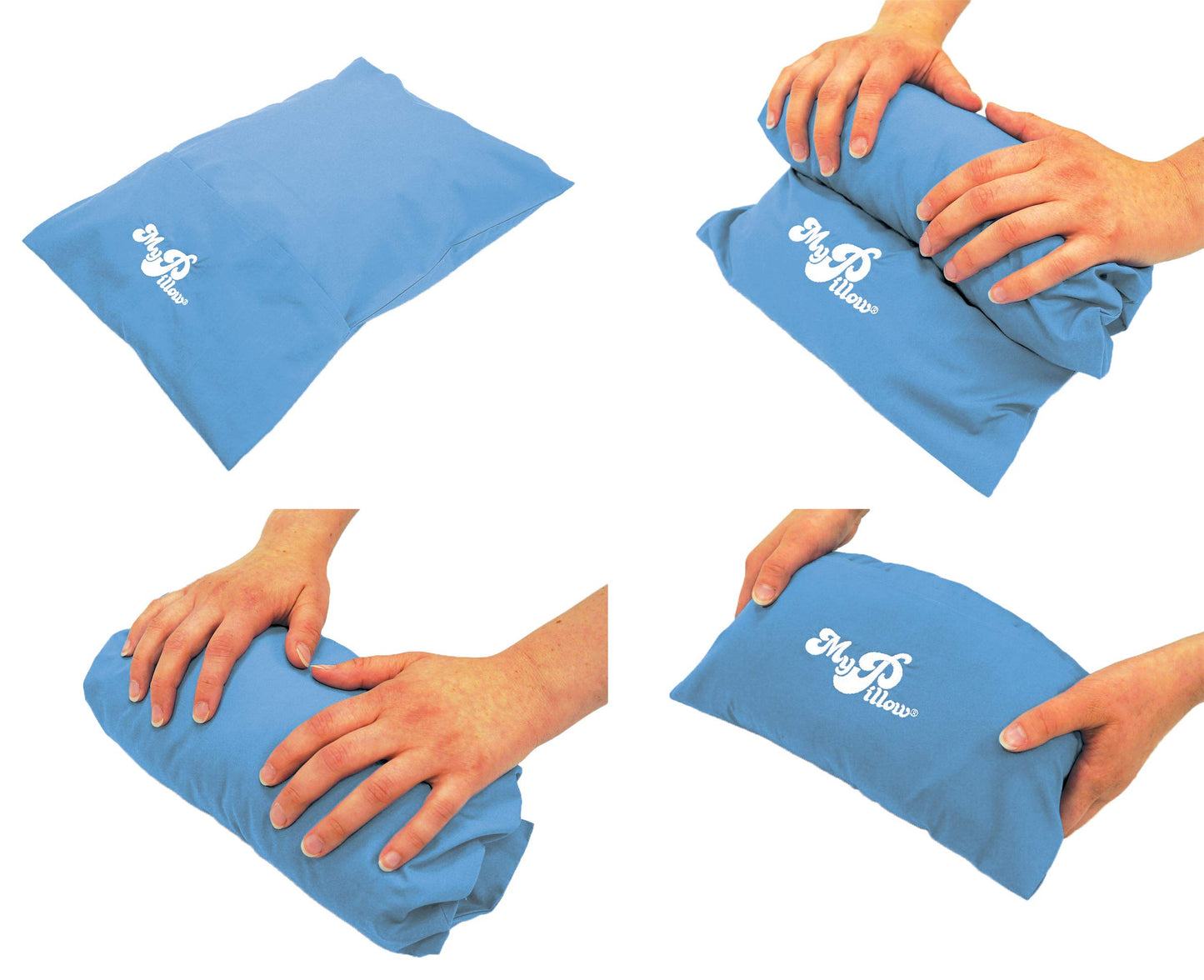 MyPillow Multi-Use Travel Pillow Compact Pillow for On-The-Go Comfort and Sleeping, Portable, Compact, Washable Pillow for Adult and Kids Neck Support [Blue Sage]