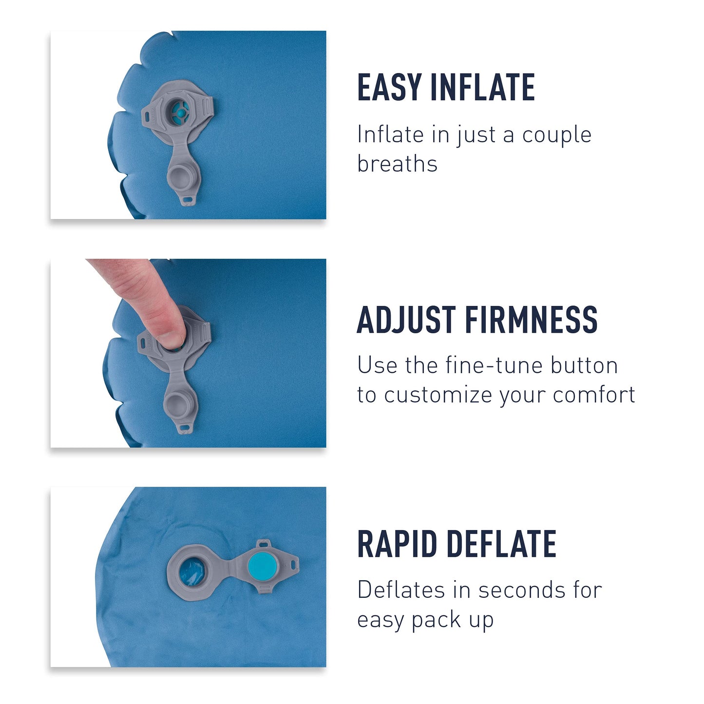 Sea to Summit Aeros Ultralight Traveller Inflatable Neck Pillow, Grey