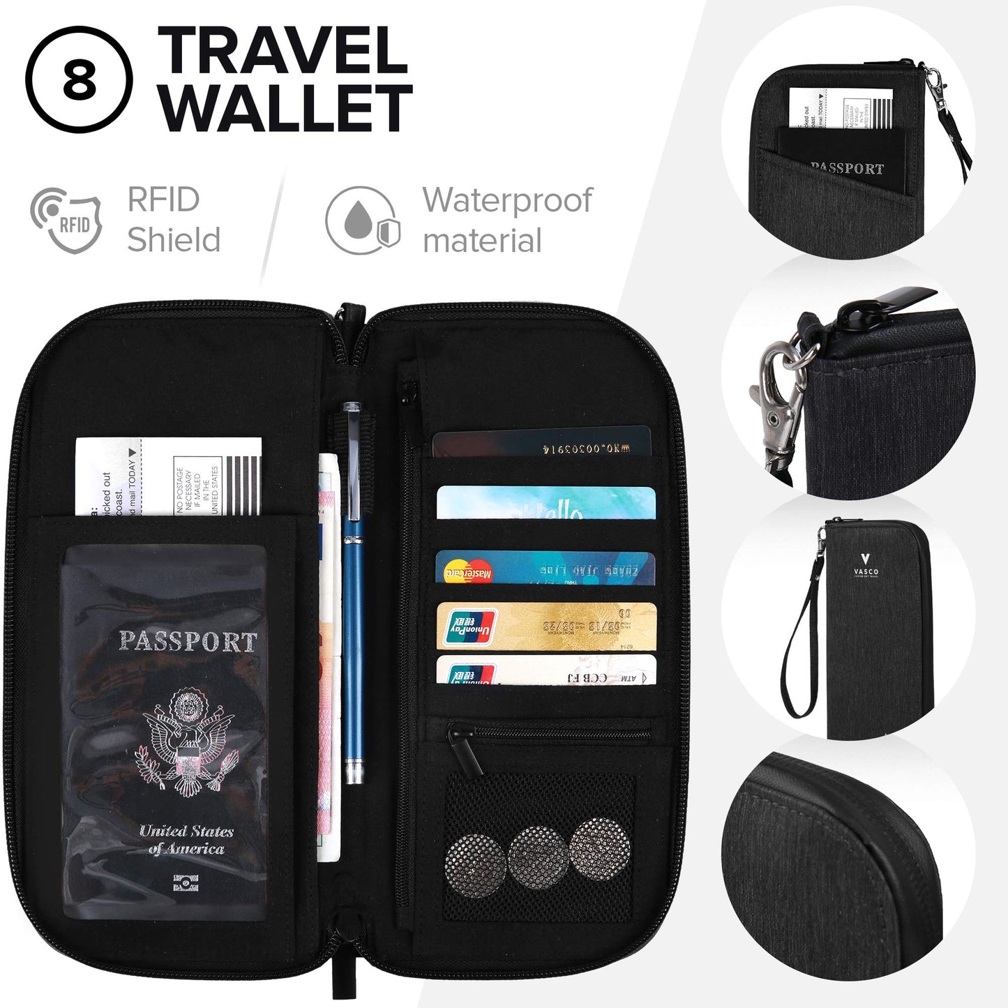 VASCO - Compression Travel Packing Cubes Set (Black New)