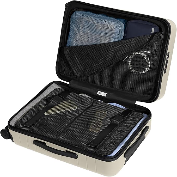 Away Bigger Carry-On Luggage, Lightweight Hardside Large Suitcase with Spinner Wheels, TSA Lock, Airline Approved, Salt White Matte