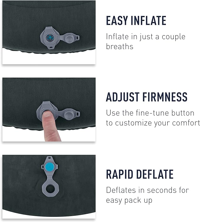 Sea to Summit Aeros Ultralight Inflatable Camping and Travel Pillow, Regular (14.2 x 10.2), Aqua